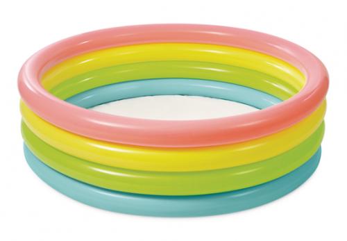 Бассейн "Радуга" круглый 4 кольца (168х46см)  6 шт/упак 56441 - фото 1